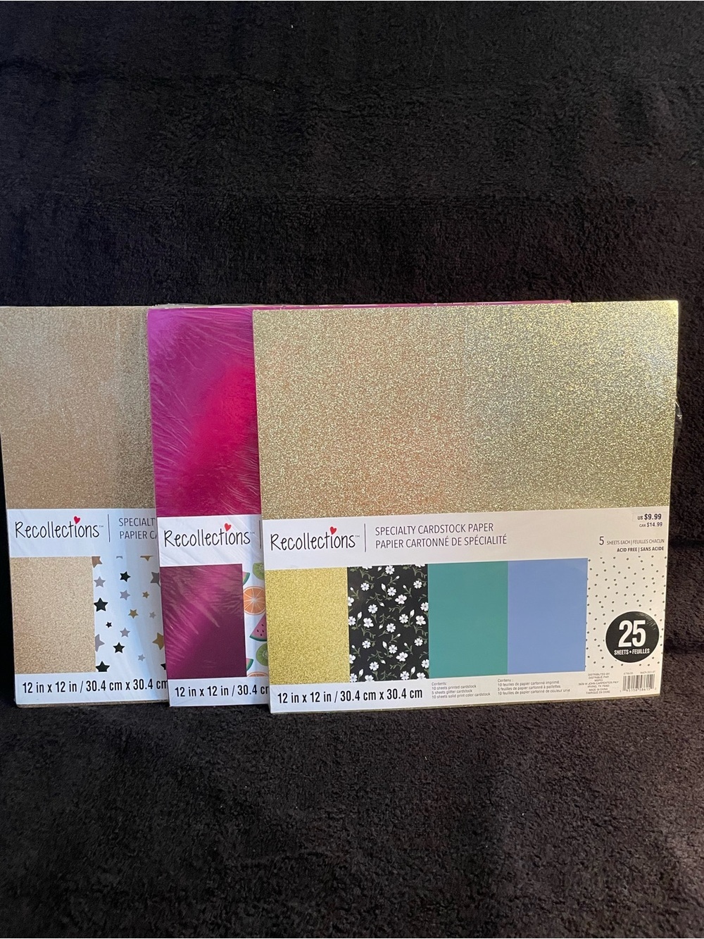 New Set of 3 Recollections Cardstock Bundle